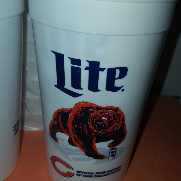 50pc Chicago Bears reusable plastic Lite beer cups